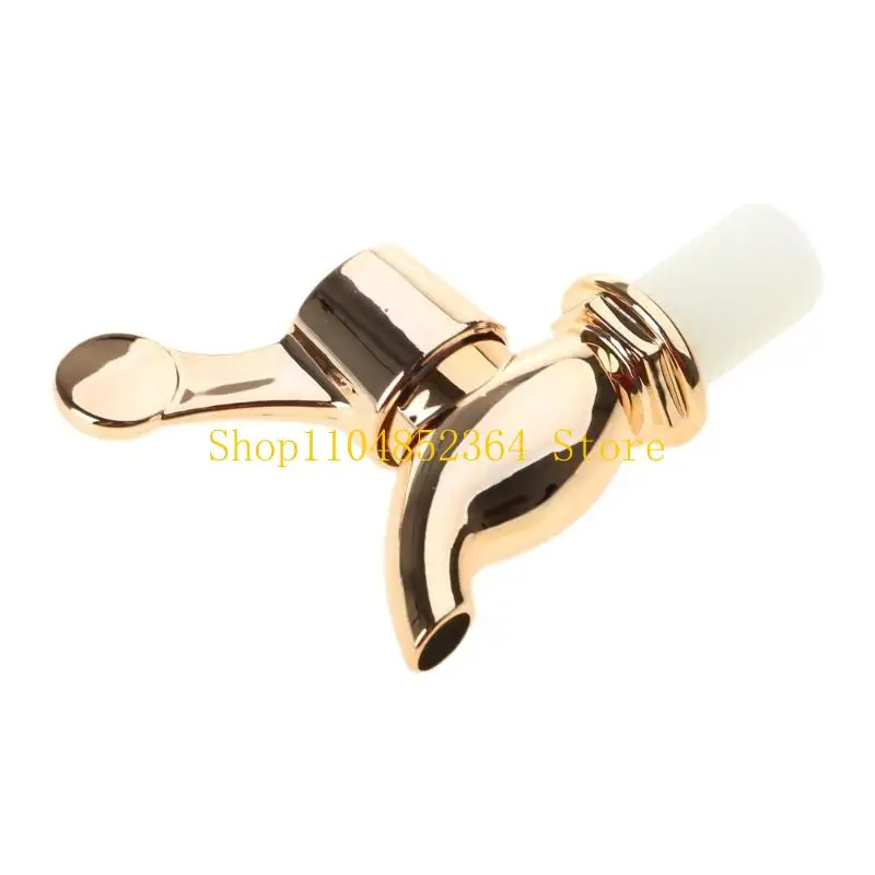 

652F Golden Barrels Faucet with Smooth Rotation Control Decorative Gold Wine Bag Faucet Portable for & Home Parties