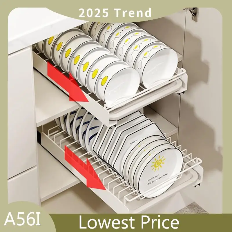 

A56I Top Cabinet Rack Pull-Out Storage Tray Kitchen Accessories