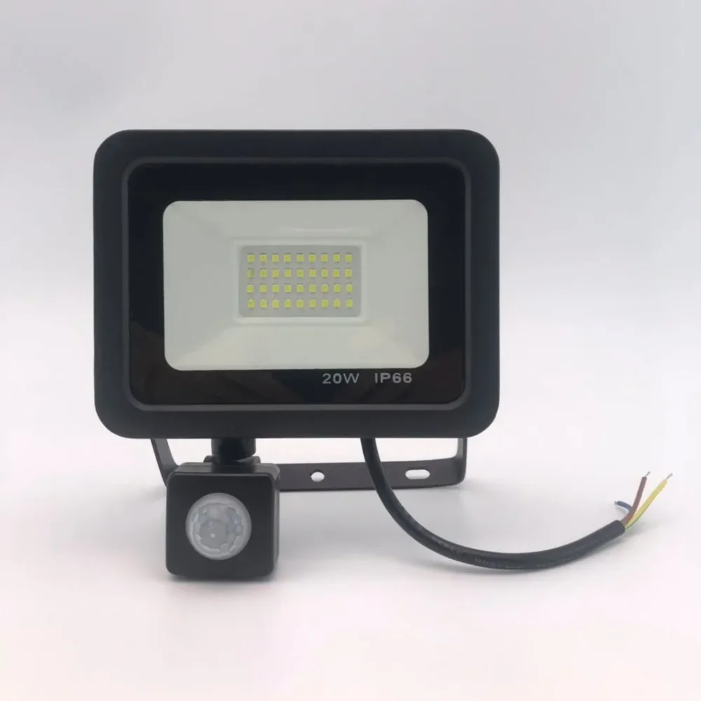 Imagem -02 - Indução Led Flood Light com Sensor Pir Ajustável Iluminação Exterior Rua e Praça 10w 20w 30w 50w 100w 110v 220v