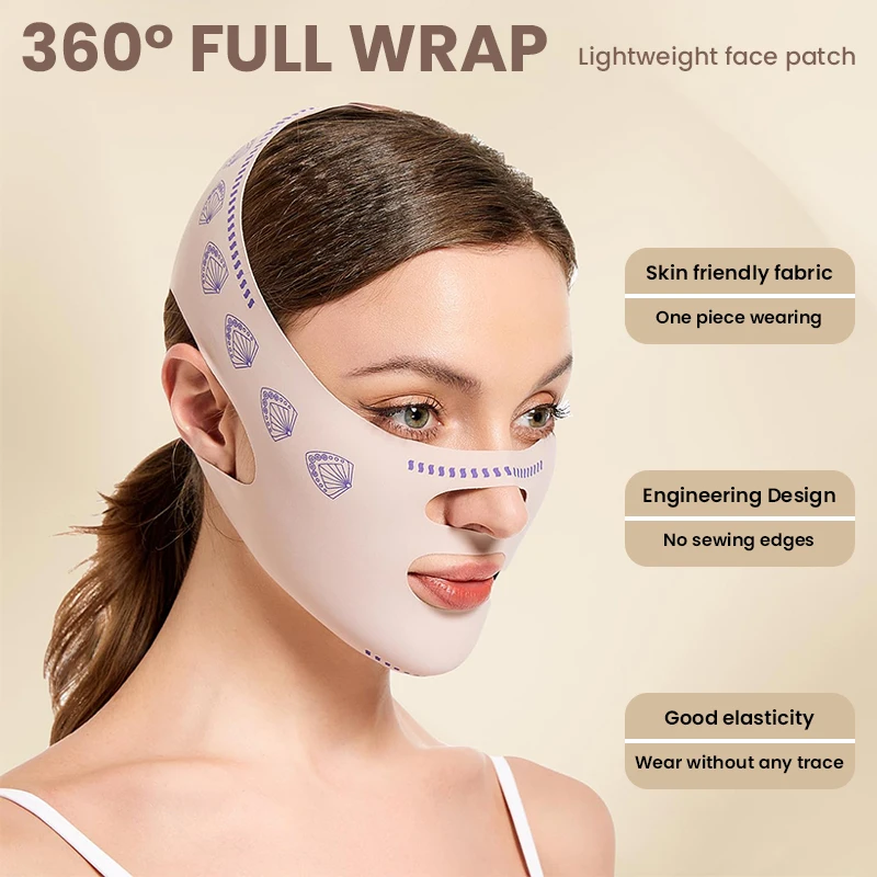 الوجه التخسيس ضمادة النساء الخامس خط المشكل الوجه رفع الذقن الخد رفع حزام تنفس حزام الوجه الجمال أدوات العناية بالبشرة #3