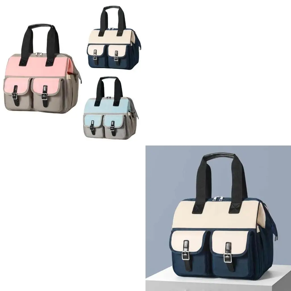 

Multifunctional Nappy Organsier Strollers Diaper Bag with Adjust Shoulder Belt 4XBC