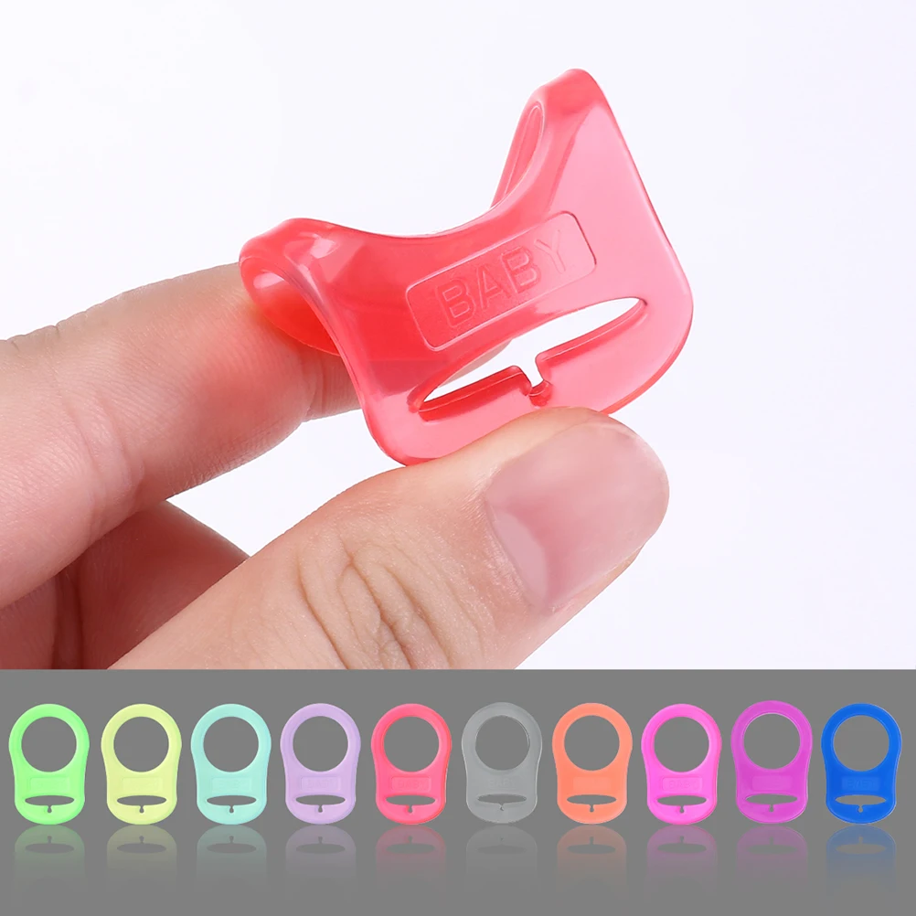 

20pcs Silicone Baby Pacifier Clips Holders Newborn Infant Ring Attachments Mixed Color Gift For Baby Feeding