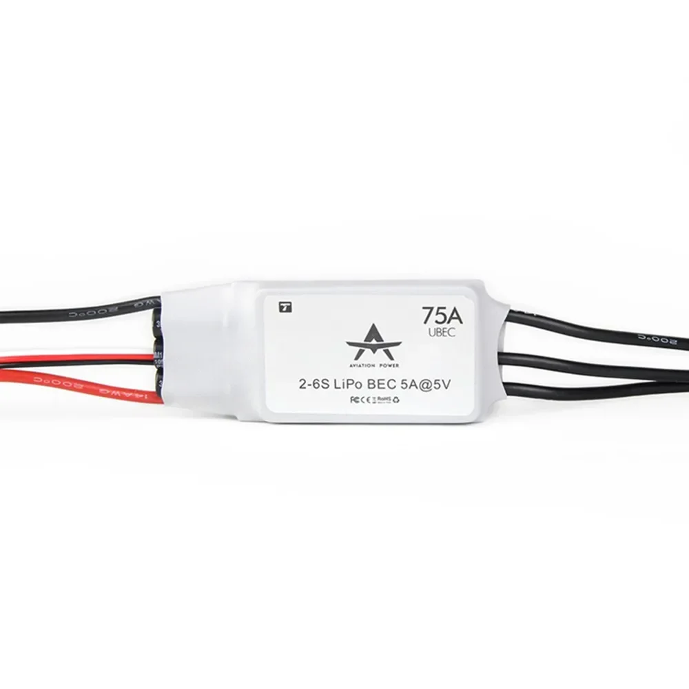 

T-MOTOR AT 75A 2-6S ESC 5V 5A UBEC для радиоуправляемых самолетов с неподвижным крылом, детали дрона