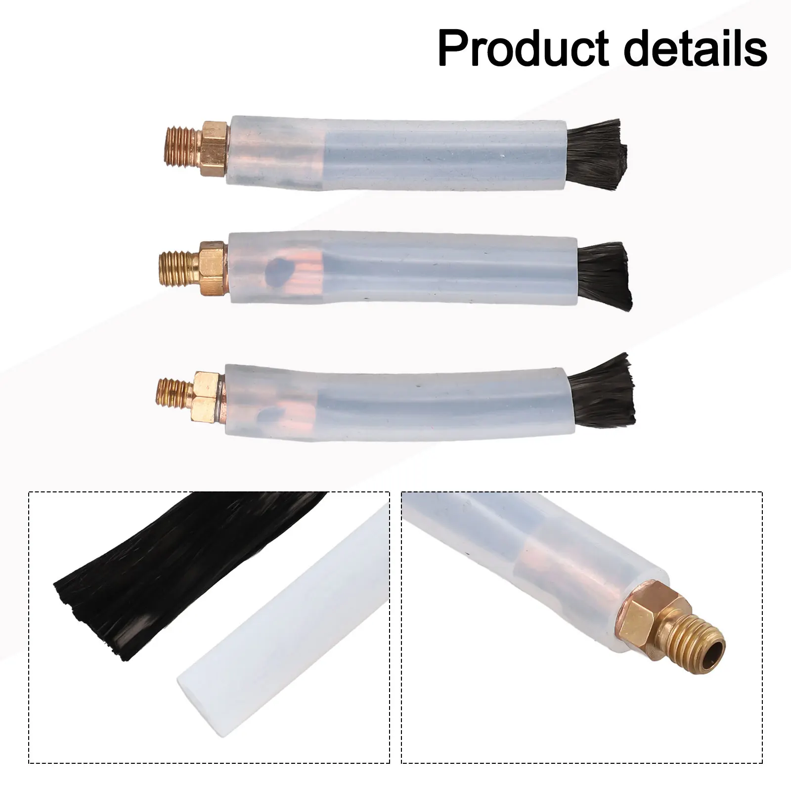 Complete Your Welding Kit with This 3pcs Carbon Fiber Brush Set Designed Specifically for Effective Seam Pickling (M6/M8/M10)
