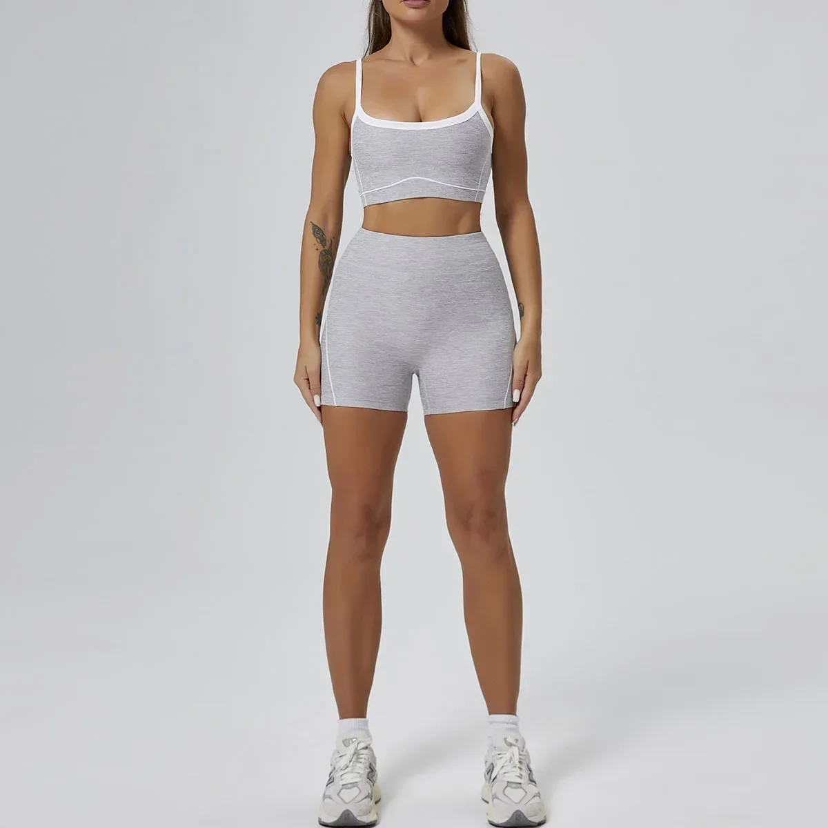 Seamless Yoga Sets Sports Fitness High Waist Hip-lifting Flared Pants Backless Bra Suits Workout Gym Leggings Sets for Women image 5