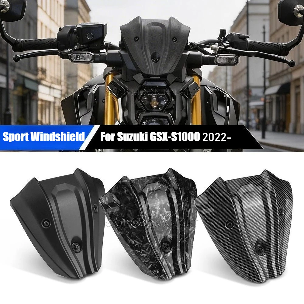 For Suzuki GSX-S1000 GSXS 1000 GSX S1000 2022-2025 Motorcycle WindScreen Windshield Deflector Sport Windshield Small FLY SCREEN