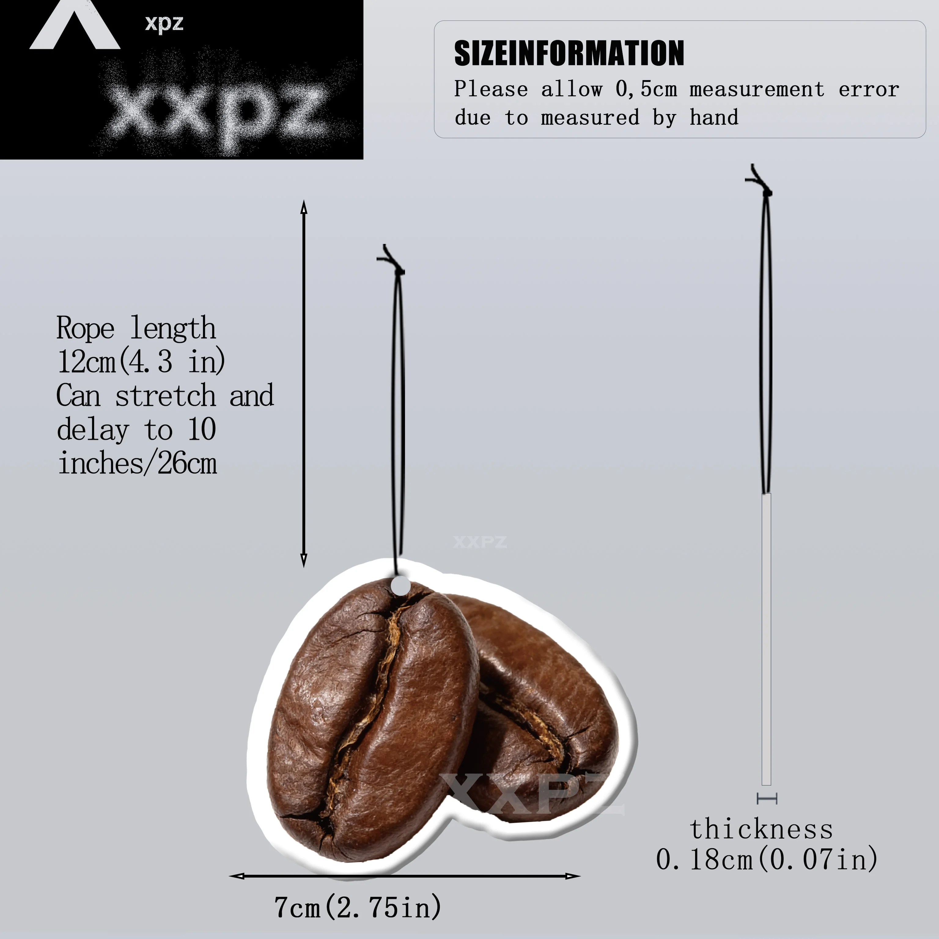 1/3pcs Coffee Beans Car Air Freshener Auto Parts Car Hanging Creative Coffee Bean Design Aroma Gift for Friends Coffee Scent