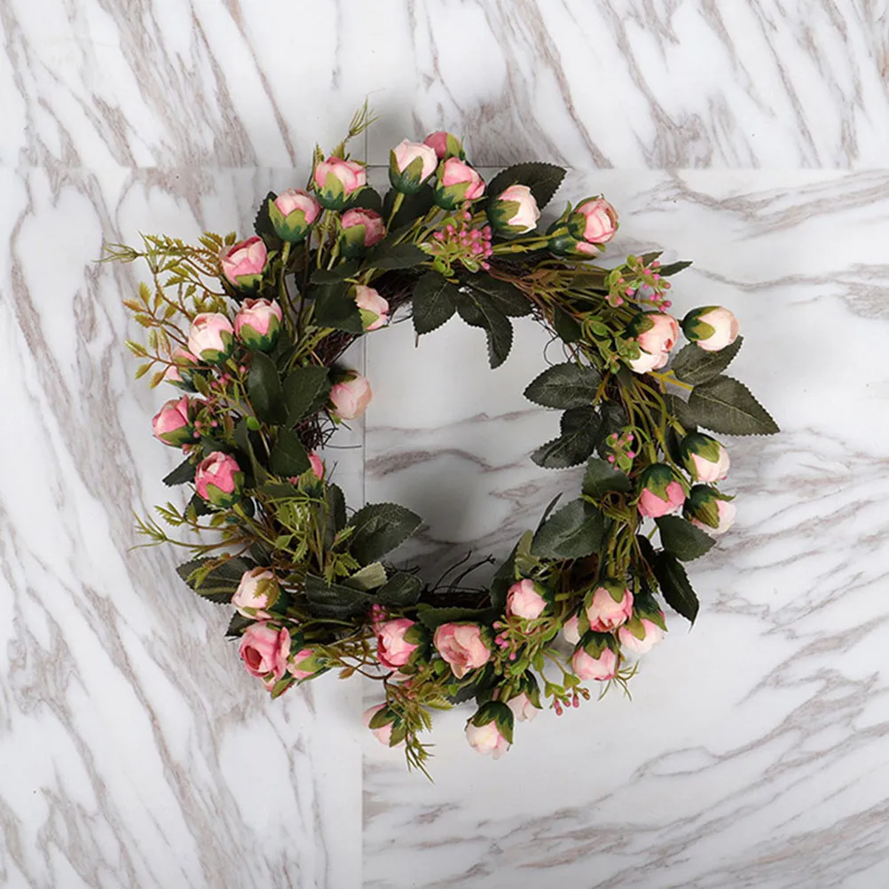 

Светящийся венок из искусственных роз с подсветкой, 12 дюймов, многоразовая декоративная подвесная гирлянда для дома, свадьбы, мероприятий, светящийся сад