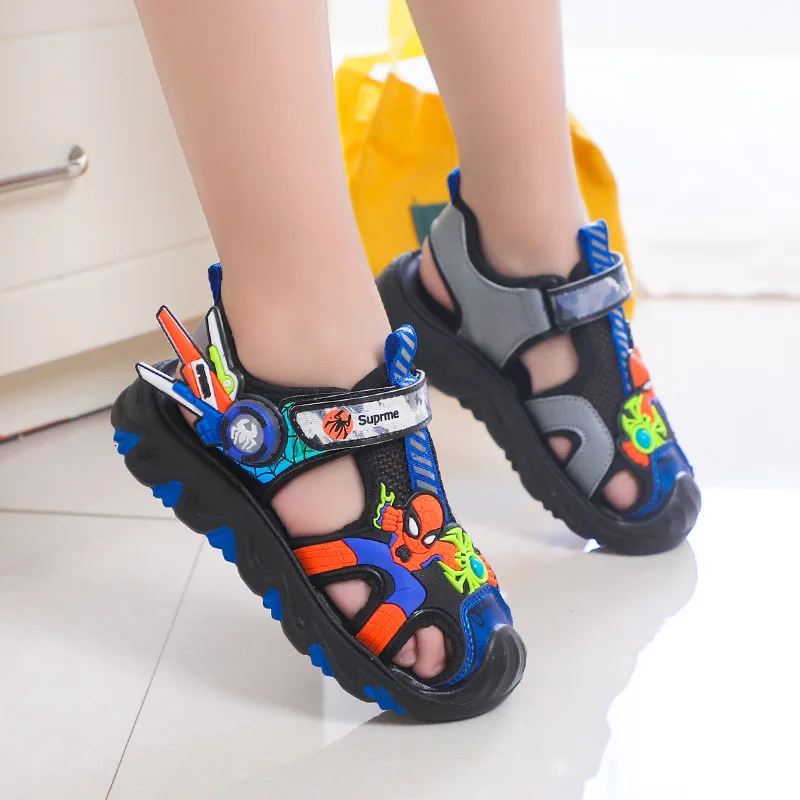 Spiderman Children Boy Sport Sandals Summer Shoes For Kids Boy Casual Beach Soft Disney Sandal Sandalias