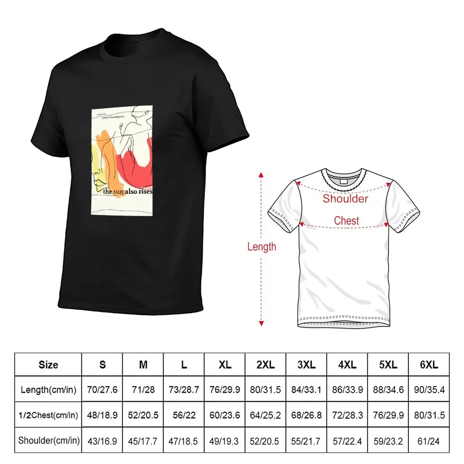 The Sun Also Rises - Book cover design T-Shirt new edition summer tops Men's t-shirt