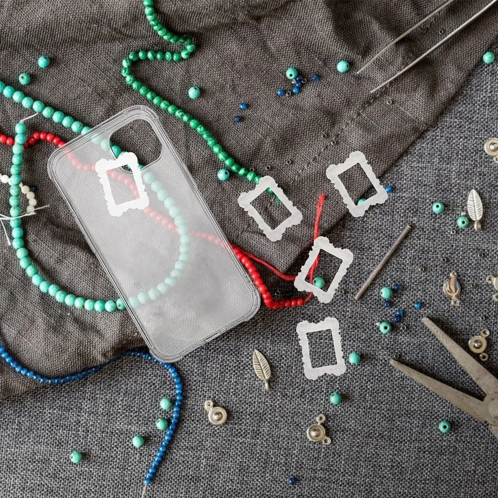 

10Pcs Mini Photo Frame Resin Charms Flatback DIY Jewelry Making Craft Supplies for Scrapbook Cellphone Decor Key Ring