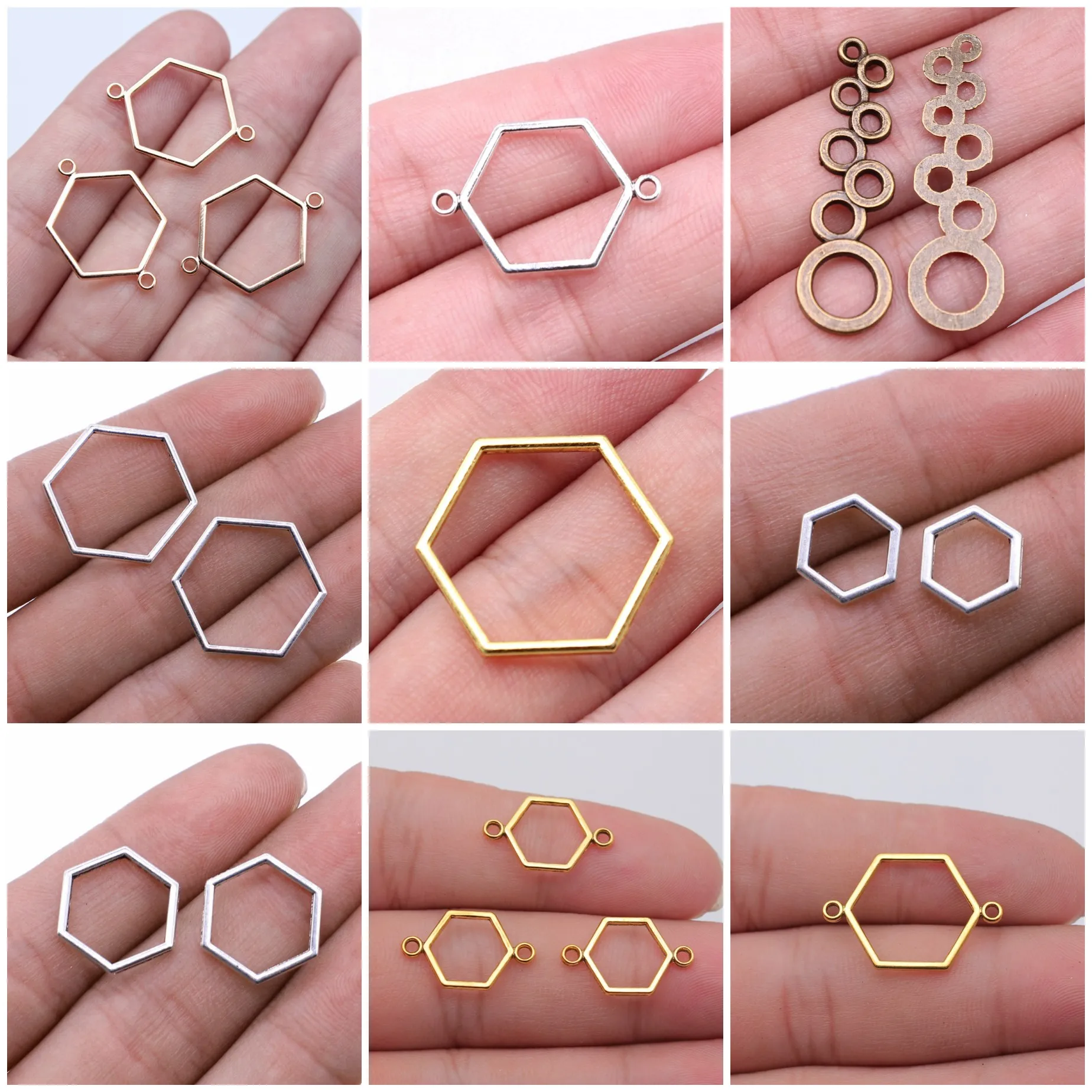 Bee Honeycomb Insect Jewelry Connectors Findings For DIY Bracelet Necklace Making Supplies