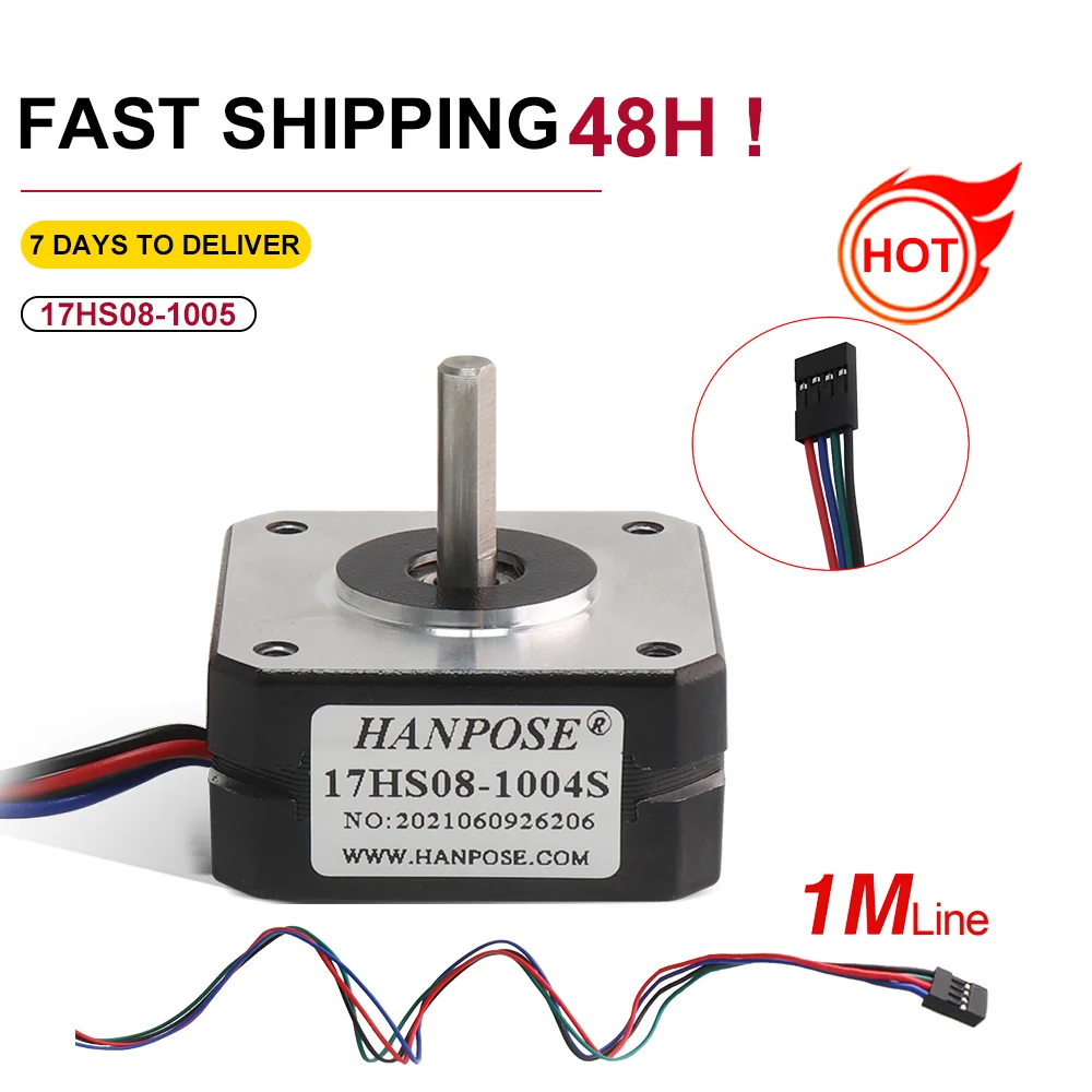 Nema17 Stepper Motor 20mm 1A 16N.cm 42 Short step motor 4-Lead 17HS08-1004S for CNC Extruder 3D Printer mini stepper motor