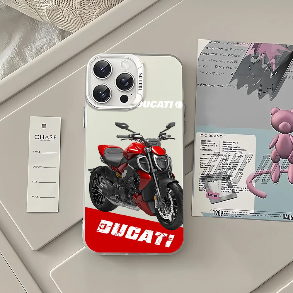 Racing Motorcycle For iPhone 12 11 13 14 15 16 Max Pro Plus Protective Cover  D-Ducatis-S Cool IMD Phone Case