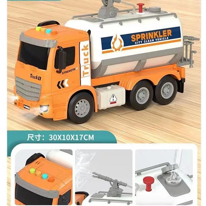 Simulation Inertial Engineering Truck Cement Mixing Discharge Acousto-optic Concrete Set Toy Car Toys for Kids 2 To 6 Years Old