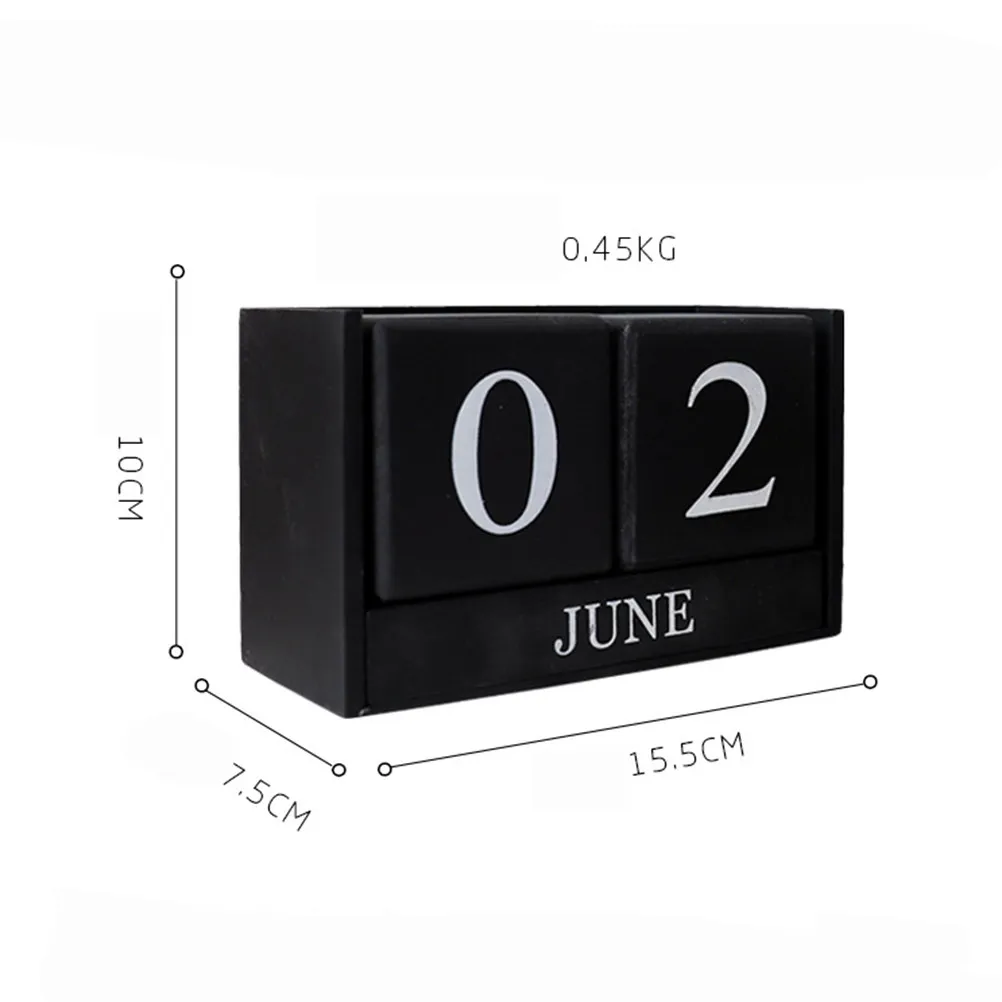 

Perpetual Wooden Calendar Blocks Pink and White Never Ending Date Display for Desk Home Office Decoration Manual Adjustable