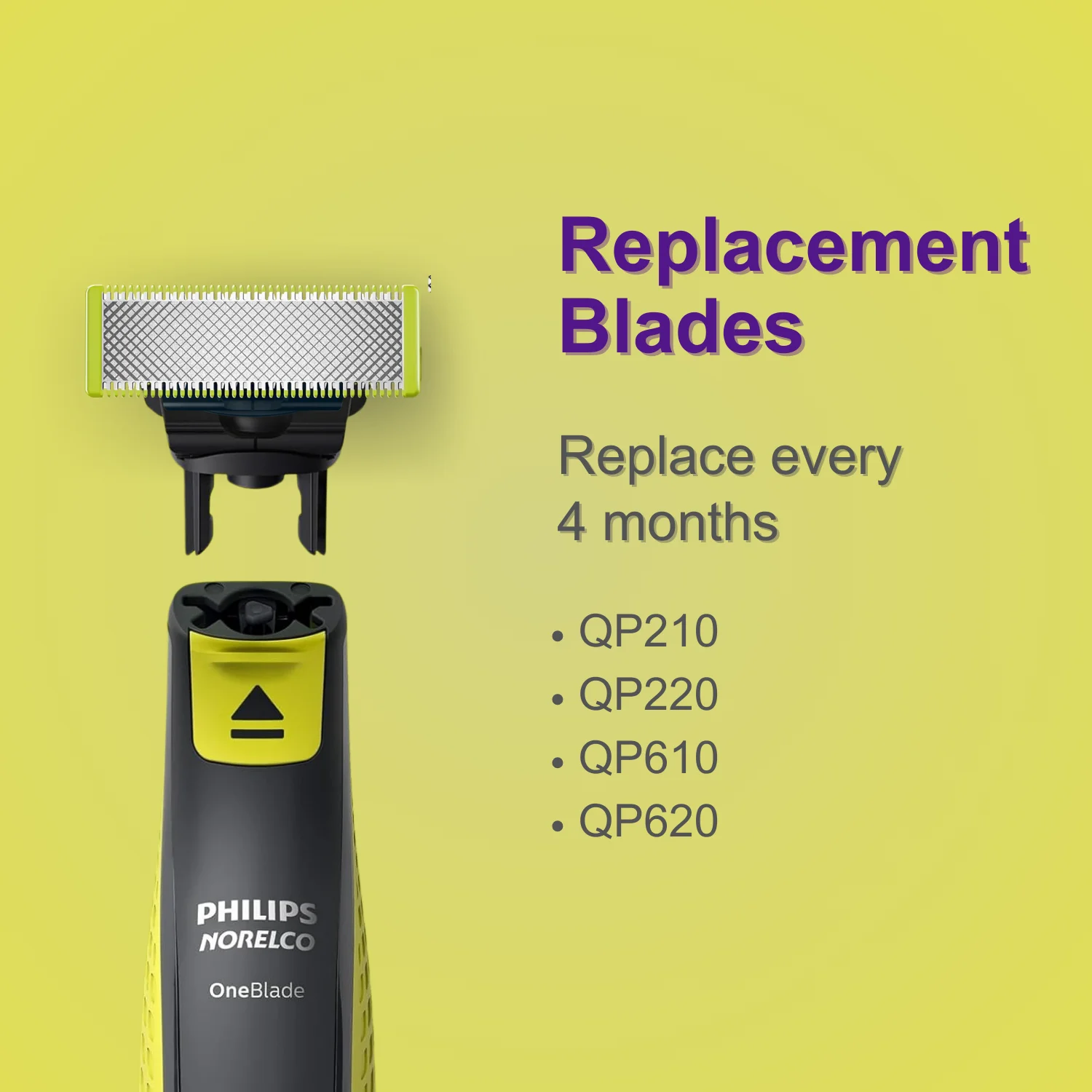 Philips Norelco OneBlade QP2630/70, sem caixa original, aparador elétrico e barbeador