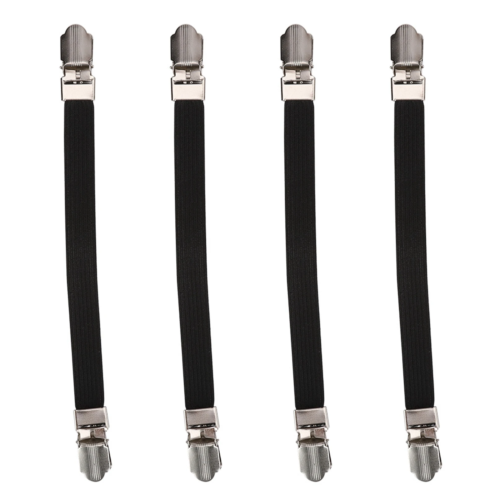 4 Stuks Elastische Kriskras Bed Matraslaken Bandjes Dubbele Hoofd Clips Grijper Houder Bevestigingsmiddelen Jarretel Thuis Organiseren Gadget