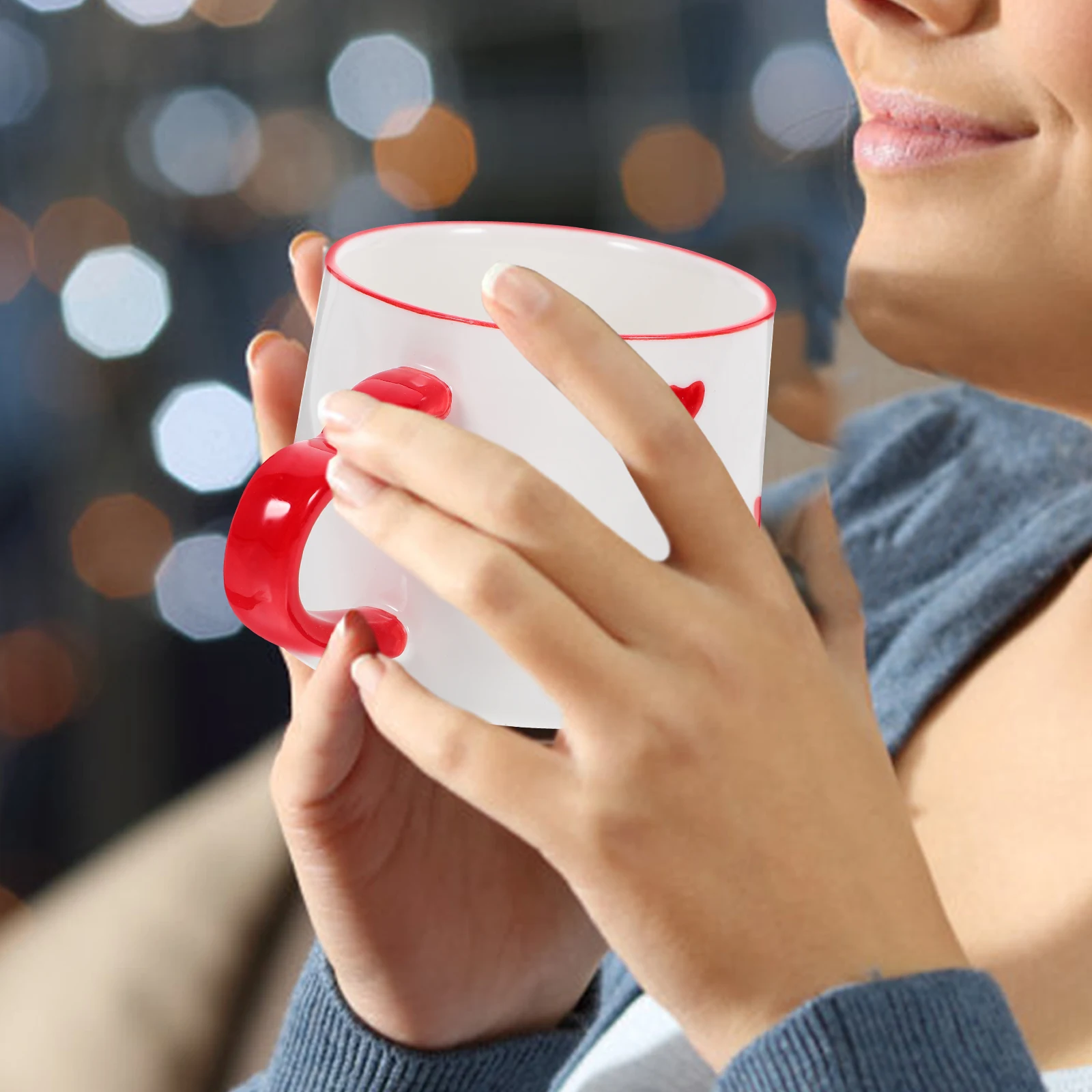 

Керамическая кофейная кружка большой емкости с рисунком сердца, латте, капучино, чашка для чая с молоком, маленькая кофейная чашка, керамические чашки