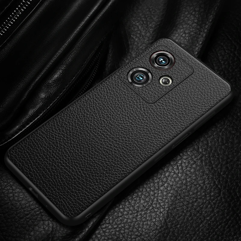 For Nubia Z50 Plain Leather Phone Case for NubiaZ50 NUBIA NUBIAZ50 Lens Protection Cover Anti Fall Protective Back Shell