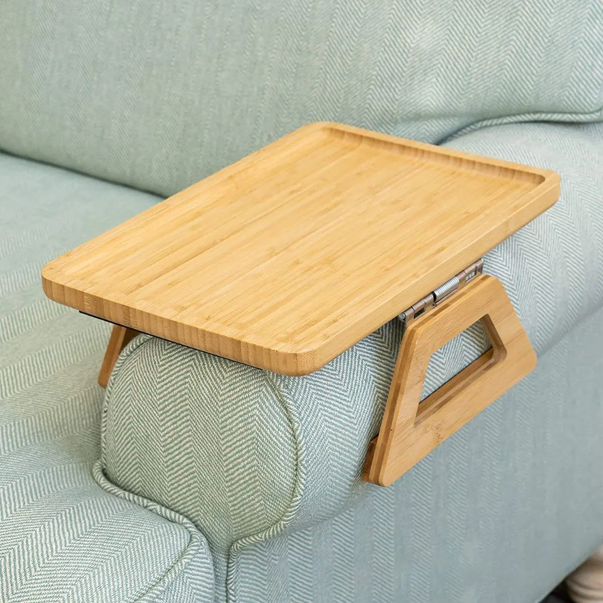 Sofa Armrest Clip Tray Armrest Tray Portable Table Side Table Sofa Table Sofa Tray for Cupcake Coffee Wood