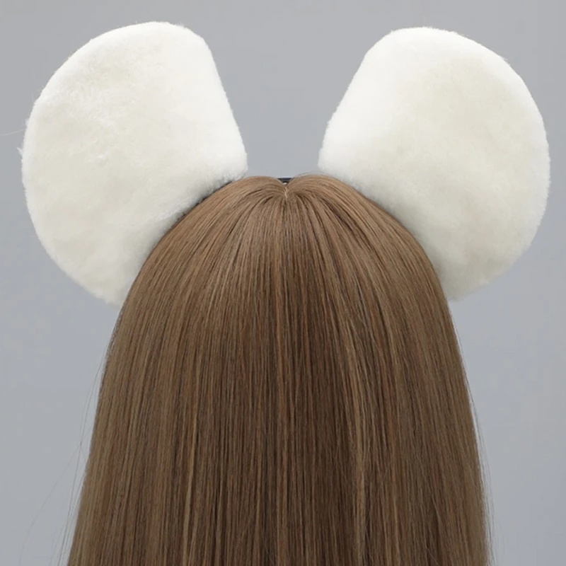 マウス耳カチューシャ ぬいぐるみマウス耳 フェイクファー耳