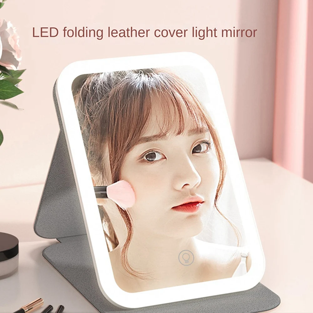 

Трехцветное вращающееся на 360 градусов магнитное управление одним щелчком мыши, модель живое зеркало со светодиодной подсветкой, косметические зеркала