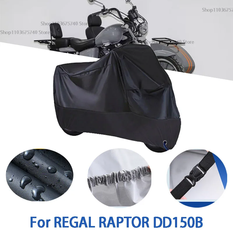 

Motorcycle Full Covers For REGAL RAPTOR DD150B Car Outdoors Sun Protection Dust No Ear Thickened Oxford Clothcover Accessories