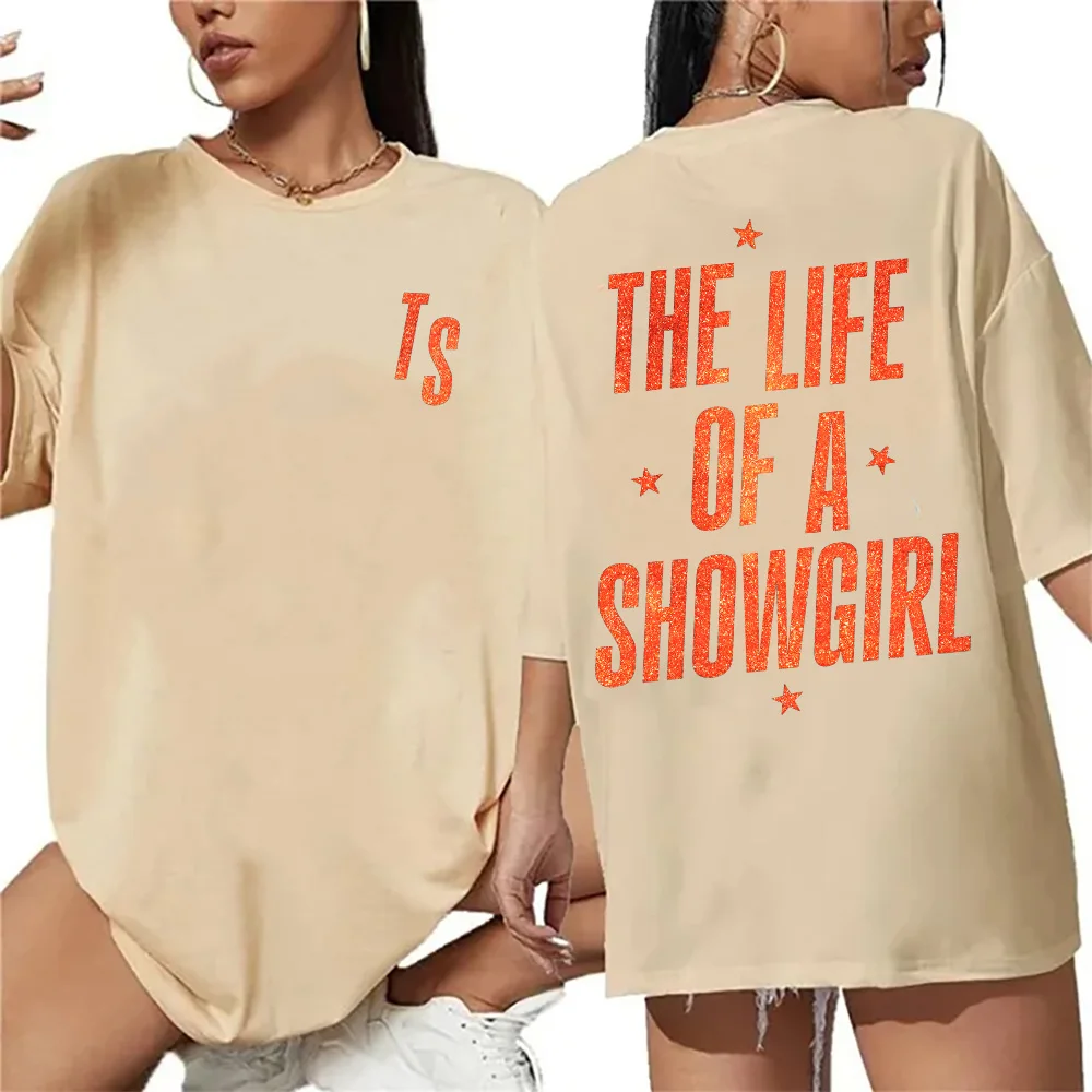Comfort Cotton Vintage The Life of A Showgirl T-shirts New Album 2025 Tees TS Gift for Fan Clothing Summer Fashion Men Women Top