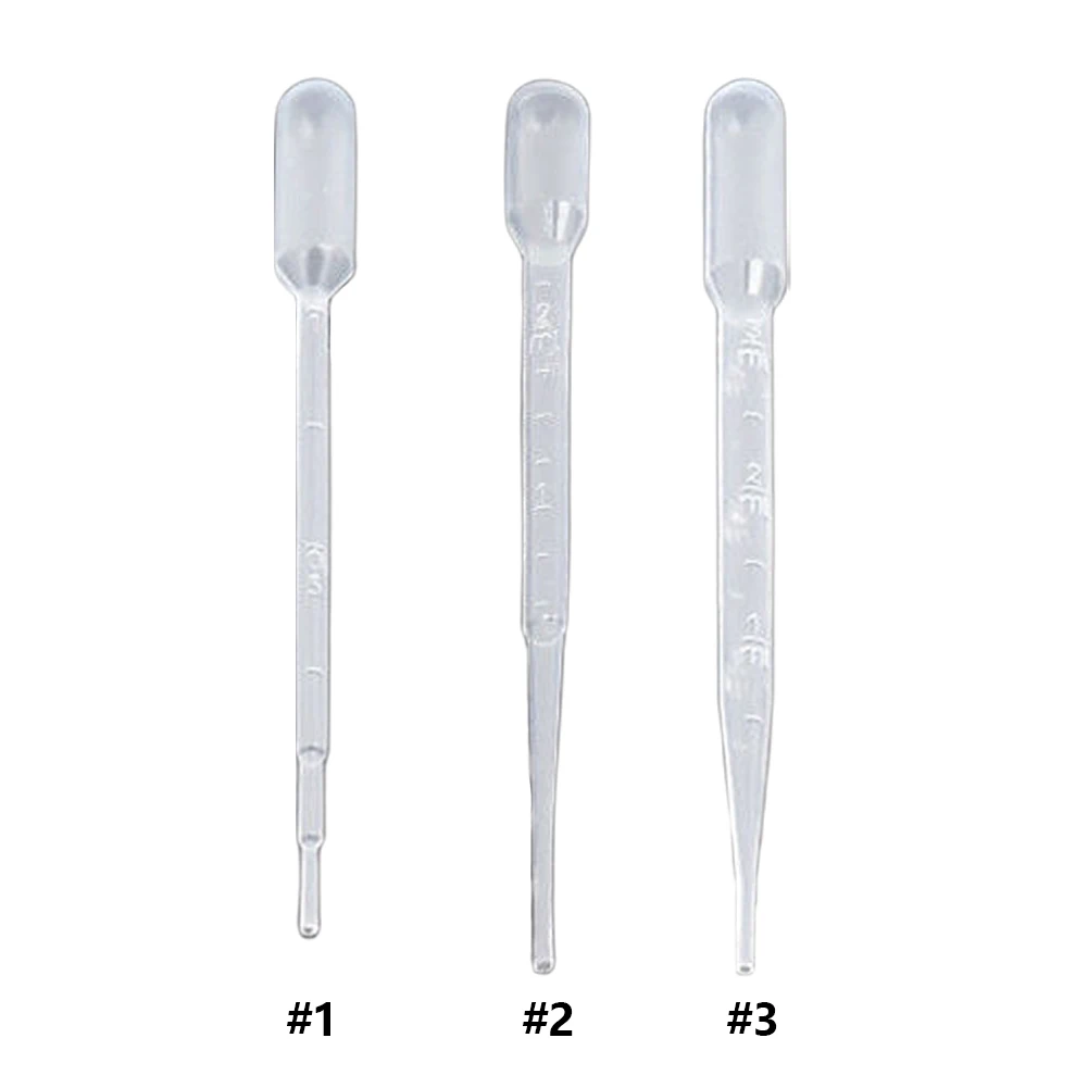 50pcs Disposable Plastic Transfer Graduated Pipettes 1/2/3ML Eye Dropper For DIY Jewelry Making Squeeze Pipettes Lab Experiment