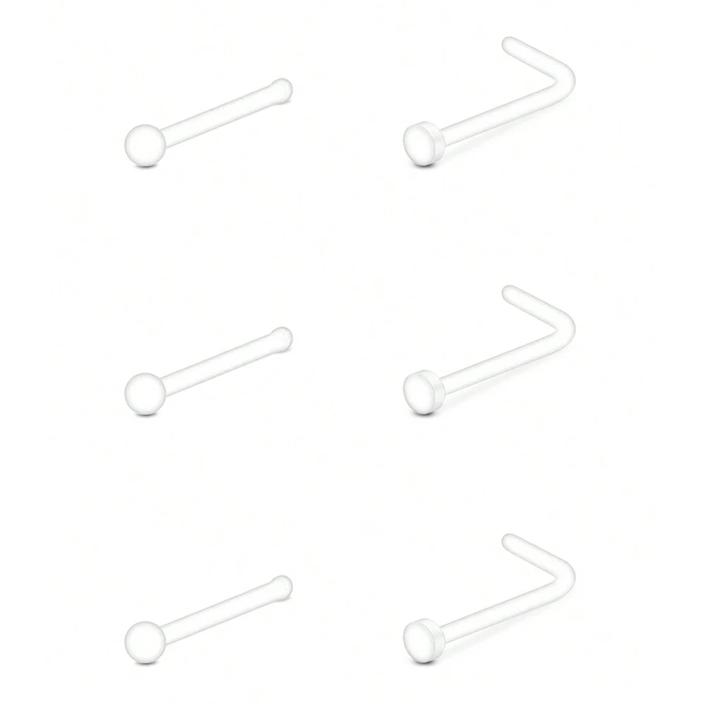 Clear Piercing Retainer, Hypoallergenic Bioflex Plastic
