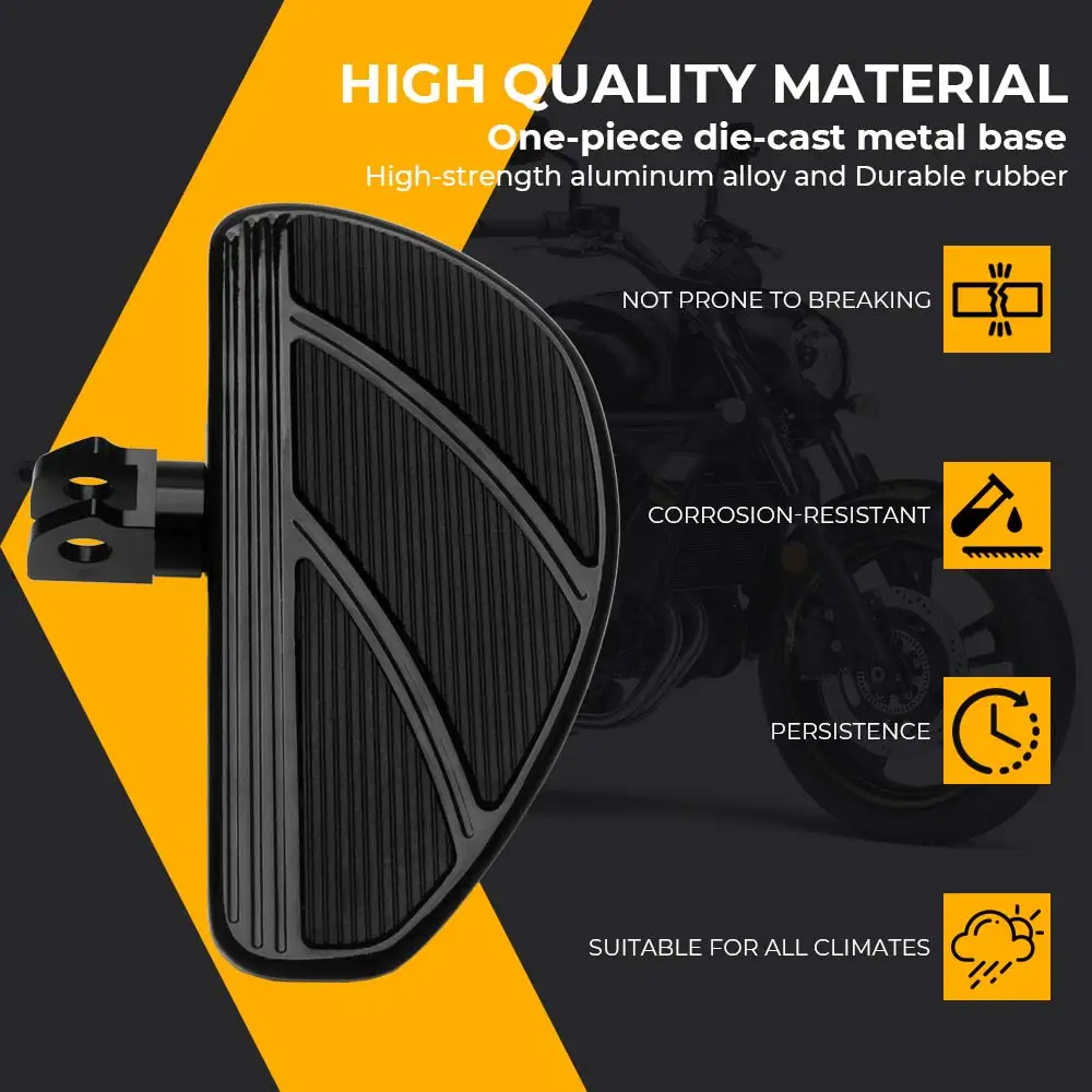 Aluminum & Rubber Wide Driver Foot Rest Footboard Front Rider Floorboard For Kawasaki Vulcan S 650 S650 EN650 VN650 2015-2026 3