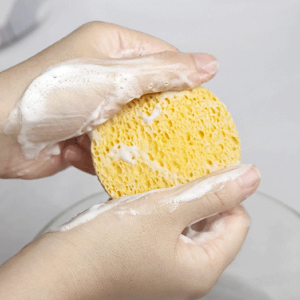 

20pcs Wood Pulp Sponges Natural Cellulose Facial For Cleansing Makeup Removal Face Washing Sponge Pads Makeup Sponge
