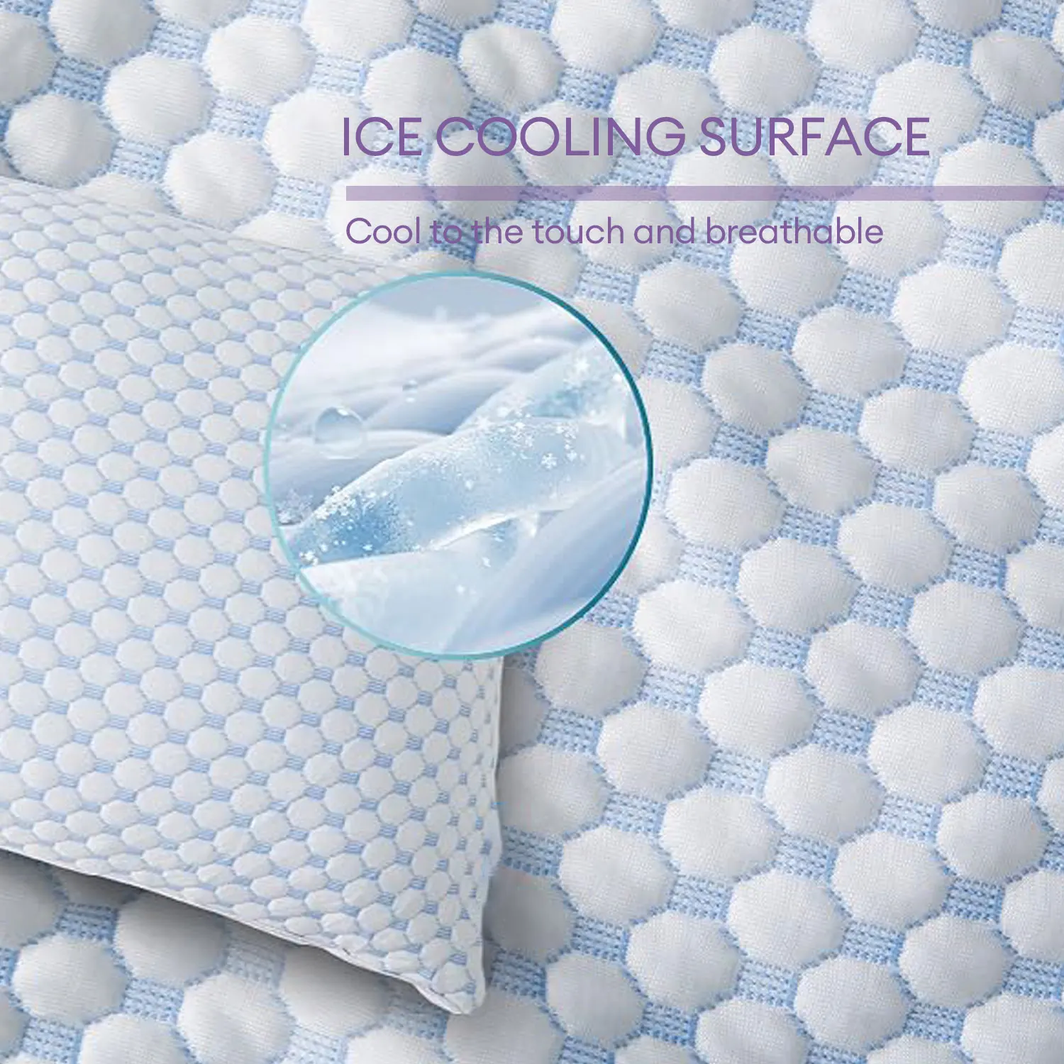 Cooling Pillow Memory Foam Pillows with Zipper Adjustable Firmness for Sleeping Cold Pillow (Two Sides Design)