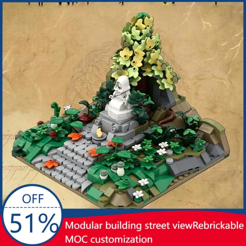 894PCS Customize MOC Rivendell Gilraen's Memorial The Lord of the Diorama Model Custom Building Blocks Children DIY Assembly Toy