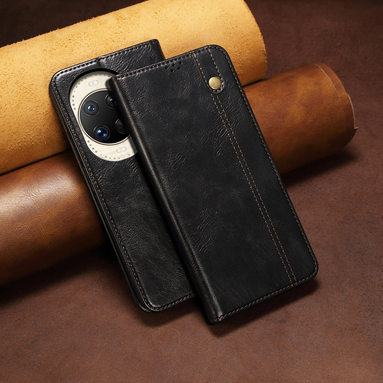 

Роскошный кожаный флип-чехол-кошелек для HUAWEI NOVA 14 PRO NOVA14Ultra, подставка для слота для карт, магнитный задний чехол для телефона, защитная сумка