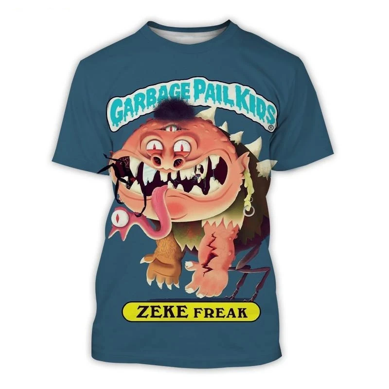 Funny Cartoon Garbage Pail Kids 3D Print T Shirts For Men Short Sleeve T-shirt Tops Fashion Harajuku Y2k Unisex Clothing