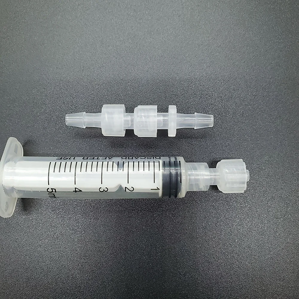 Luer Thread 1/4-28UNF Adapter PP Plastic Air Valve Pipe Dispensing Glue Subpackaging Syringe Barrel Fitting Connector