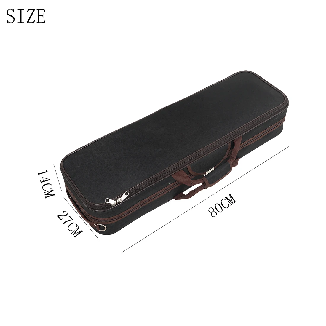 4/4 Violin Square Cloth Box Built-in Hygrometer Brown Oxford Violin Case Storage Box String Instrument Violin Parts Accessories