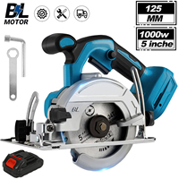 5inch Brushless Mini Electric Circular Saw 125mm 0-45° Adjustbale Woodworking Cordless Power Garden Tools For Makita 18V Battery