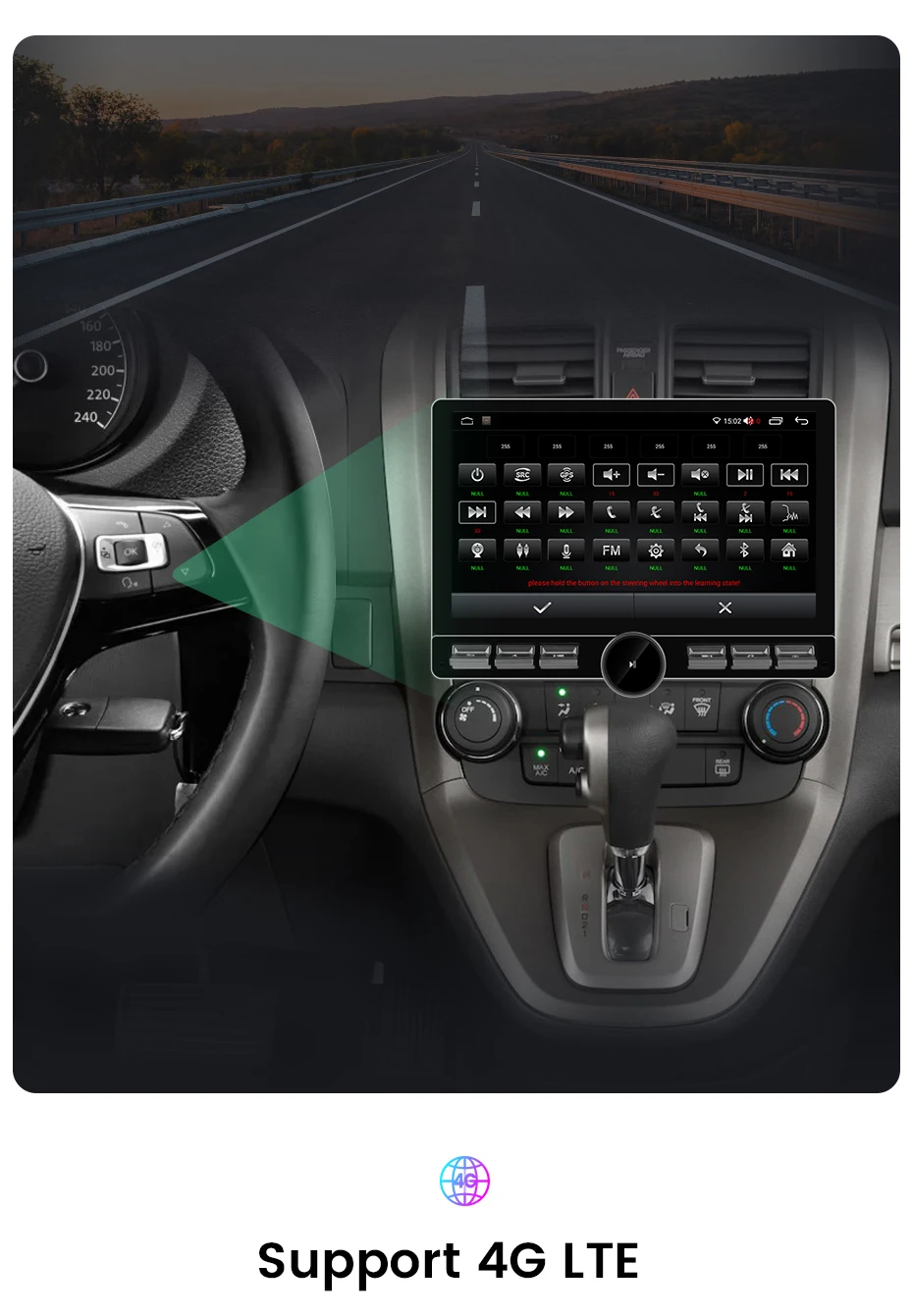 Junsun 10 Zoll drehbarer IPS-Touchscreen 1 Din Universal Wireless für Apple Carplay Android Auto Autoradio Androidauto Stereo Multimedia-Videoplayer Smart Intelligent Systems GPS-Navigation Head Unit Autoradio WIFI BT 4G WIFI FM AM DSP RDS SWC – Detail 14