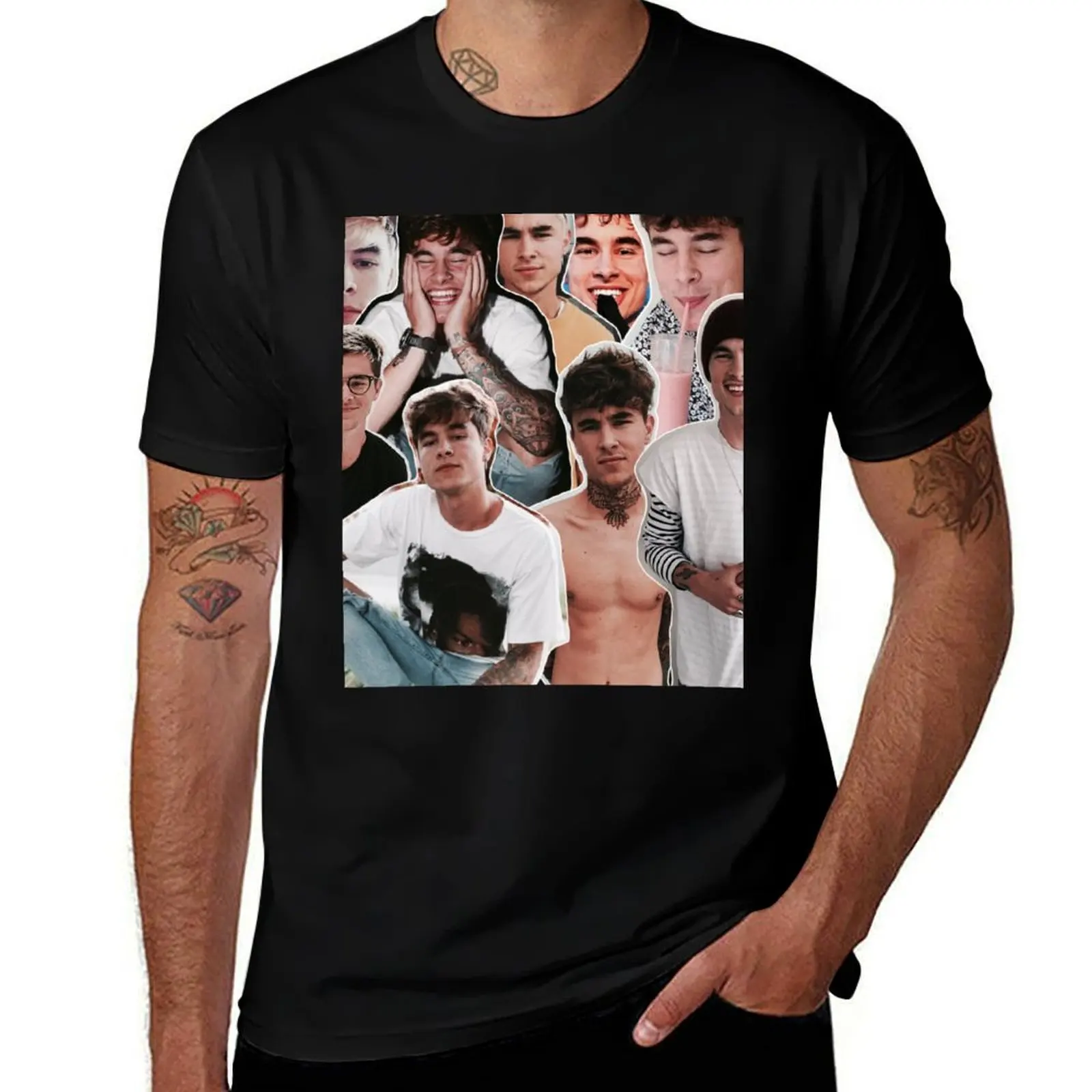 Kian Lawley Collage T-Shirt Big and Tall Crew Neck Tee