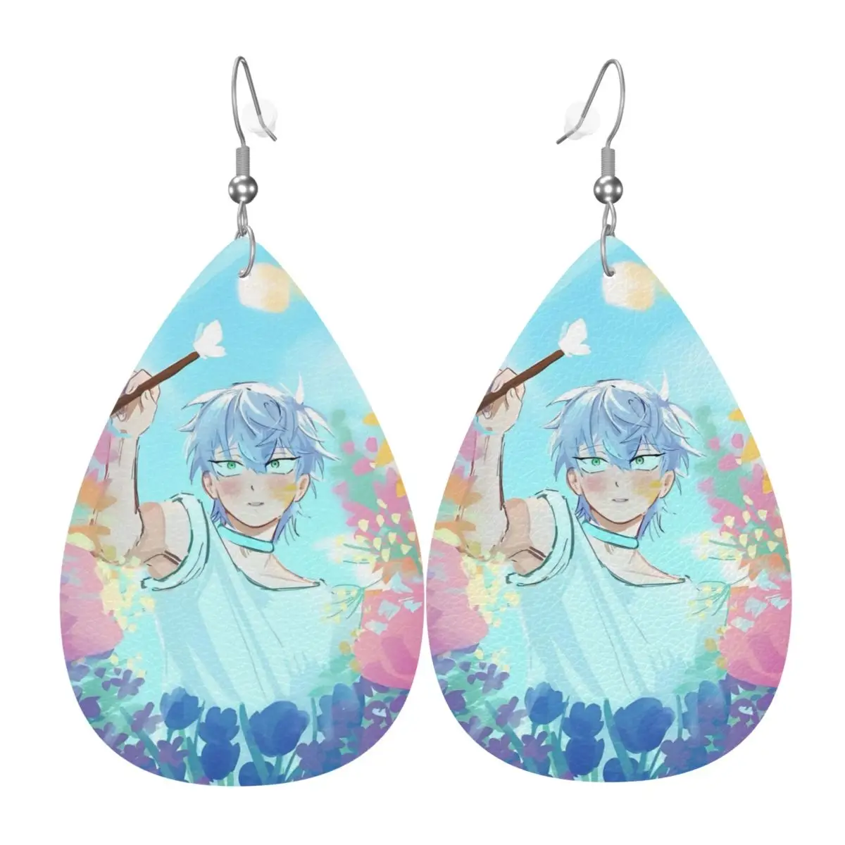 Custom Alien Stage Anime Leather Teardrop Earrings Fashion For Women Cartoon Jewelry Accessories For Valentine's Day