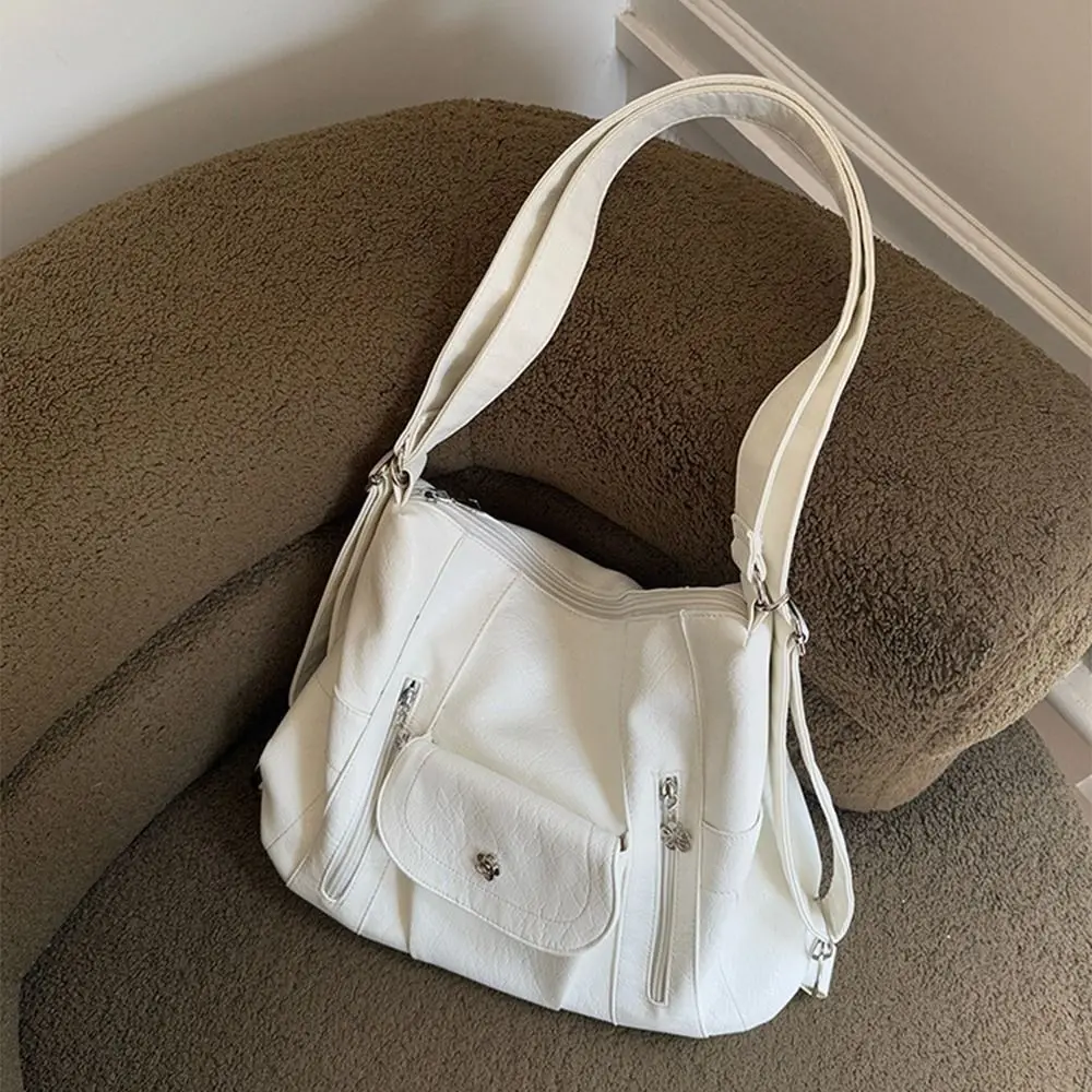 

Простая сумка через плечо Y2K в стиле ретро, большая вместительная винтажная сумка для пикантных девушек, модная мотоциклетная сумка для покупок