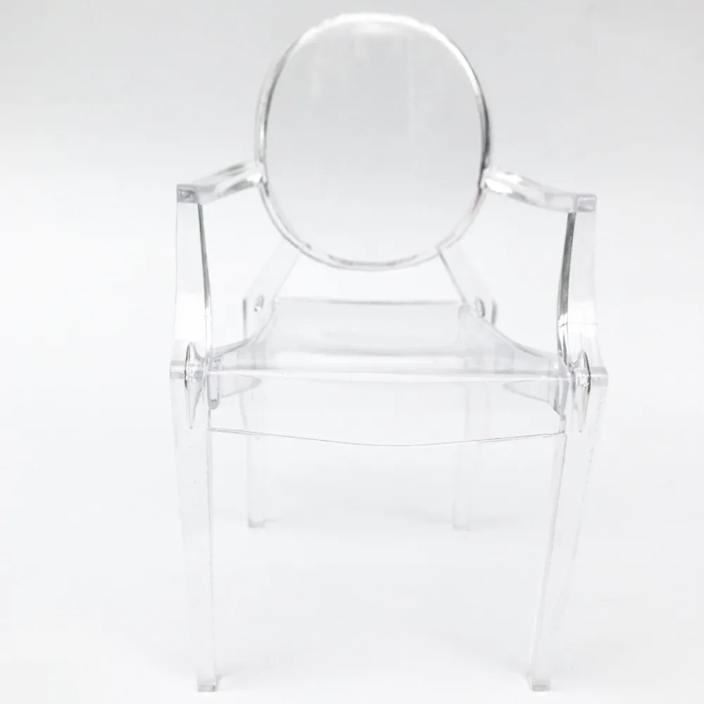 Meubles miniatures fauteuil montant modèle scène modèle minimalisme maison de poupée chaise de loisirs en plastique multicolore
