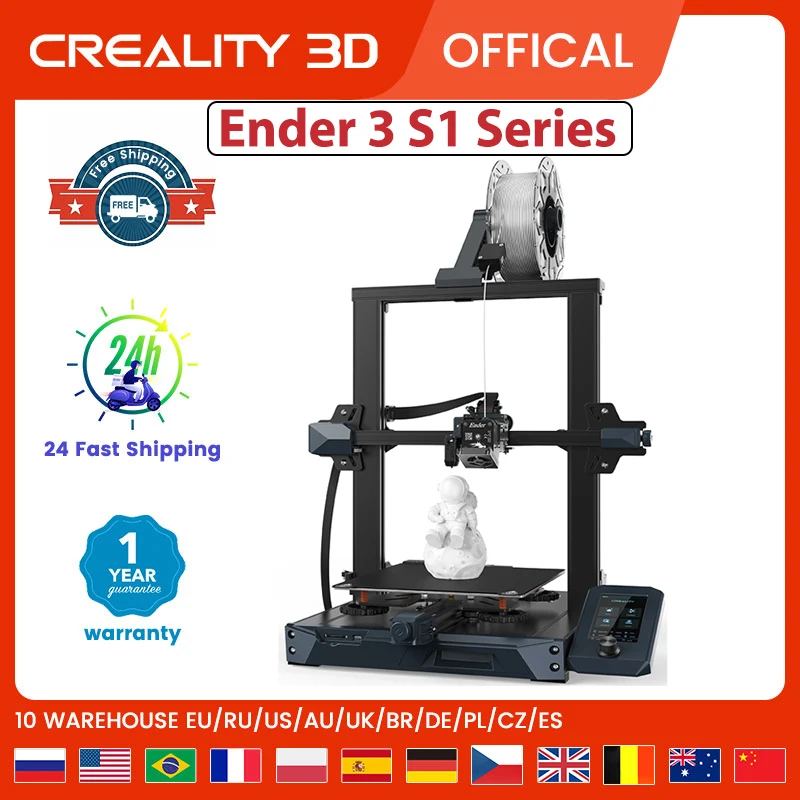 Creality 3D Printer Ender-3S1/S1 Pro / S1 Plus Direct Extruder PC Spring Steel Printing Platform Resume Printing FDM 3D Printing