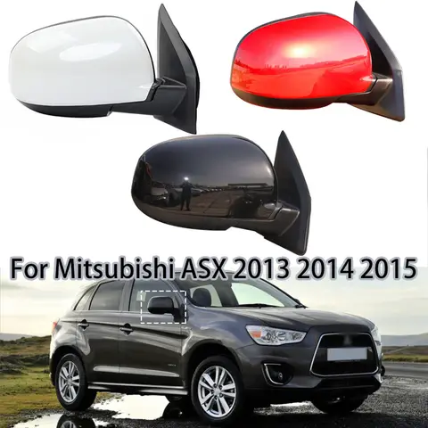 자동 3/5/7/9 전선 Mitsubishi ASX 2013 2014 2015 자동차 백미러 어셈블리 용 전기 접이식 난방 회전 조명 미러