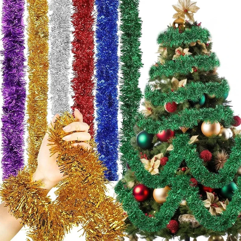 

2M Christmas Decoration Color Ribbon Christmas Tree Pendant Ornaments for Home Decor New Year 2026 DIY Party Decoration Supplies