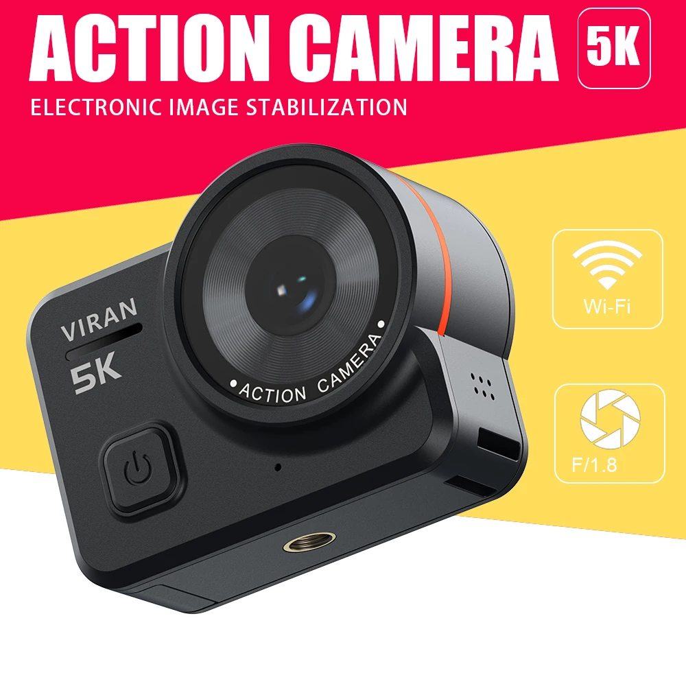 

Action Camera 4K 60fps bicycle camera Electronic Stabilizer cam WiFi Sport camera Helmet Video Recording Action Cameras 5k 30fps