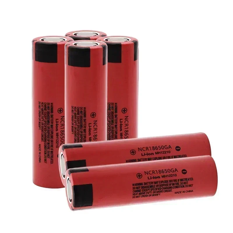 100% new Original NCR 18650GA High Discharge 3.7V 3500mAh 18650 Rechargeable Battery Flashlight Flat-top Lithium Battery